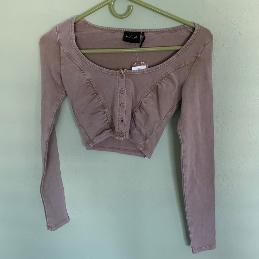 Urban outfitters buttoned crop top